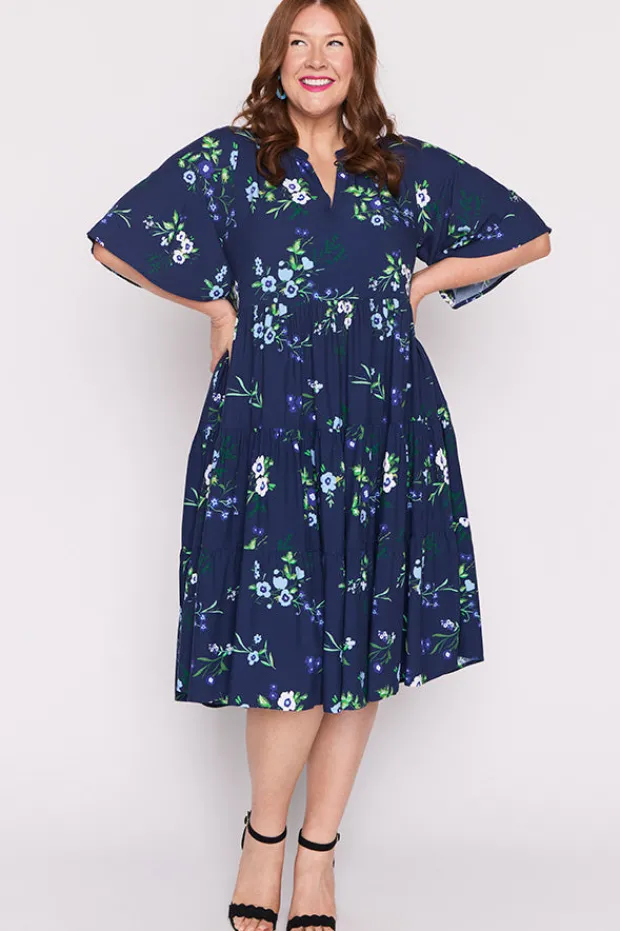 YD International Loose Dresses | Casual Dresses*Chrissie Blue Blossom Dress