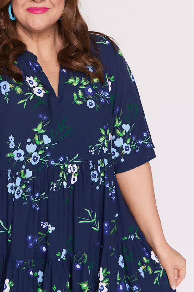 YD International Loose Dresses | Casual Dresses*Chrissie Blue Blossom Dress