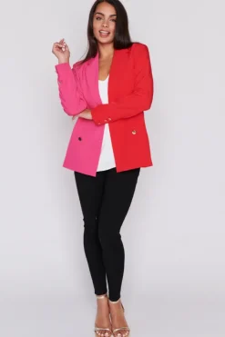 Lorraine Designs Jackets & Coats*Claire Pink & Red Blazer