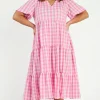 Lorraine Loose Dresses | Casual Dresses*Clara Pink Gingham Dress