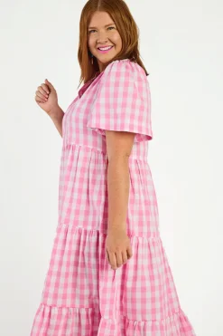 Lorraine Loose Dresses | Casual Dresses*Clara Pink Gingham Dress