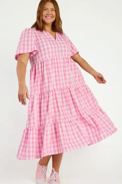 Lorraine Loose Dresses | Casual Dresses*Clara Pink Gingham Dress