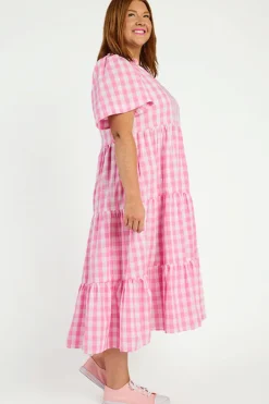 Lorraine Loose Dresses | Casual Dresses*Clara Pink Gingham Dress