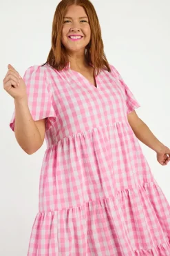Lorraine Loose Dresses | Casual Dresses*Clara Pink Gingham Dress