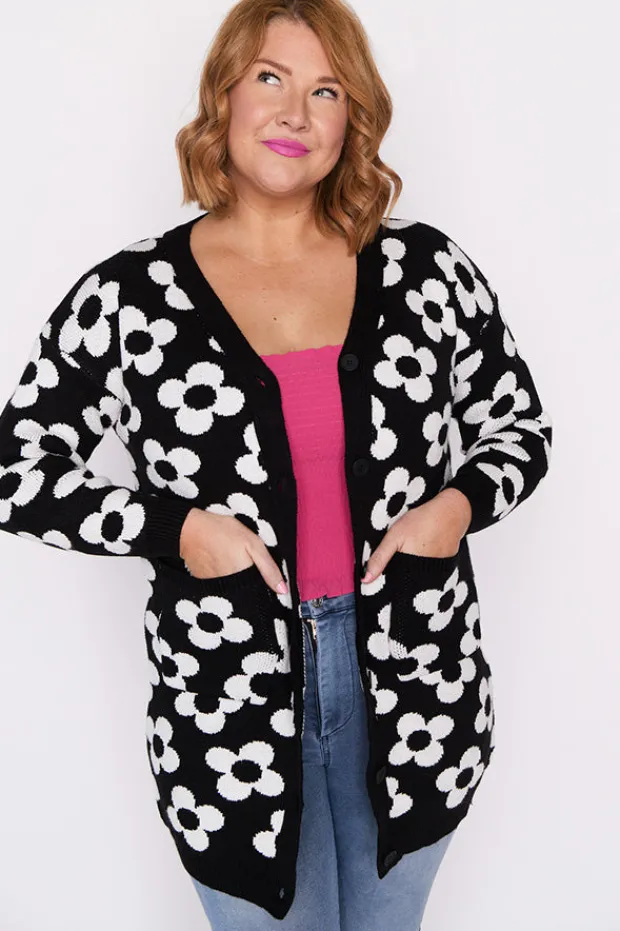 Lorraine Designs Knits & Cardigans*Clover White Daisy Cardi