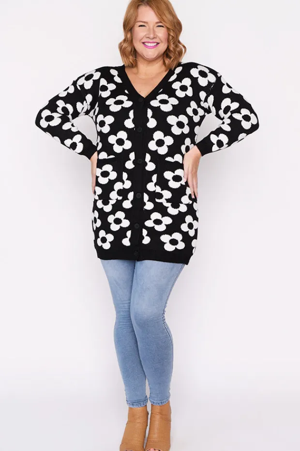 Lorraine Designs Knits & Cardigans*Clover White Daisy Cardi