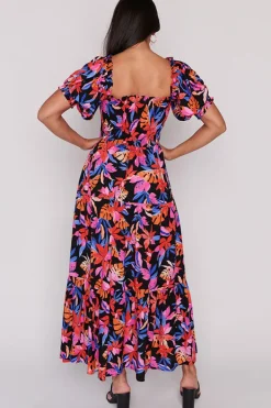 Lorraine Designs Casual Dresses | Off The Shoulder Dresses*Coco Tropical Crush Shirred Bodice Dress