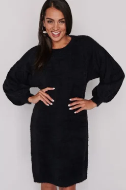 Lorraine Designs Knits & Cardigans | Mini Dresses*Cozy Black Knit Dress
