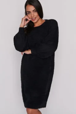 Lorraine Designs Knits & Cardigans | Mini Dresses*Cozy Black Knit Dress