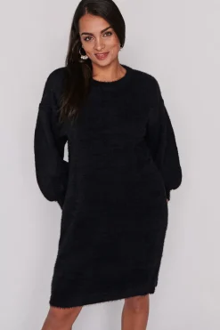 Lorraine Designs Knits & Cardigans | Mini Dresses*Cozy Black Knit Dress