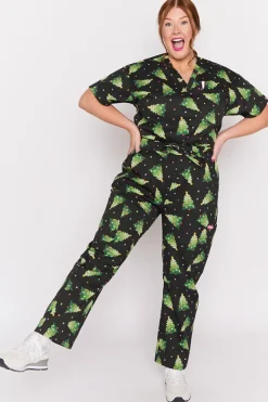 YD International Pants & Jeans*Cristina Christmas Tree Scrub Pant