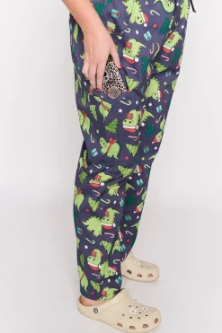 YD International Pants & Jeans*Cristina Dino Christmas Scrub Pant
