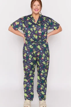YD International Pants & Jeans*Cristina Dino Christmas Scrub Pant