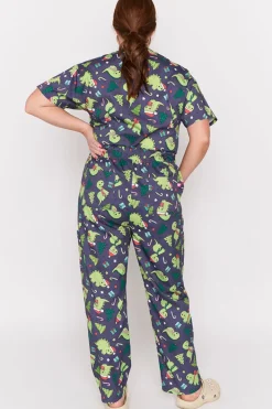 YD International Pants & Jeans*Cristina Dino Christmas Scrub Pant