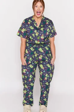 YD International Pants & Jeans*Cristina Dino Christmas Scrub Pant