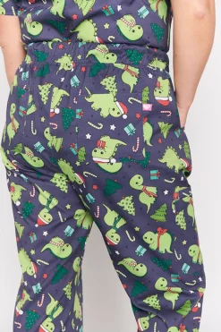 YD International Pants & Jeans*Cristina Dino Christmas Scrub Pant