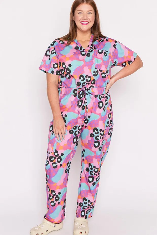 YD International Pants & Jeans*Cristina Inky Leopard Scrub Pant