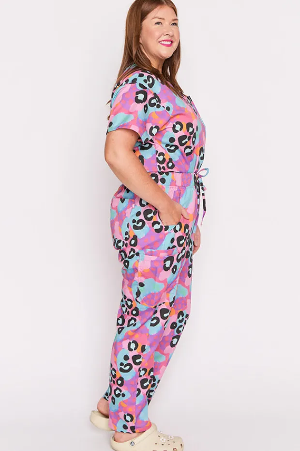 YD International Pants & Jeans*Cristina Inky Leopard Scrub Pant