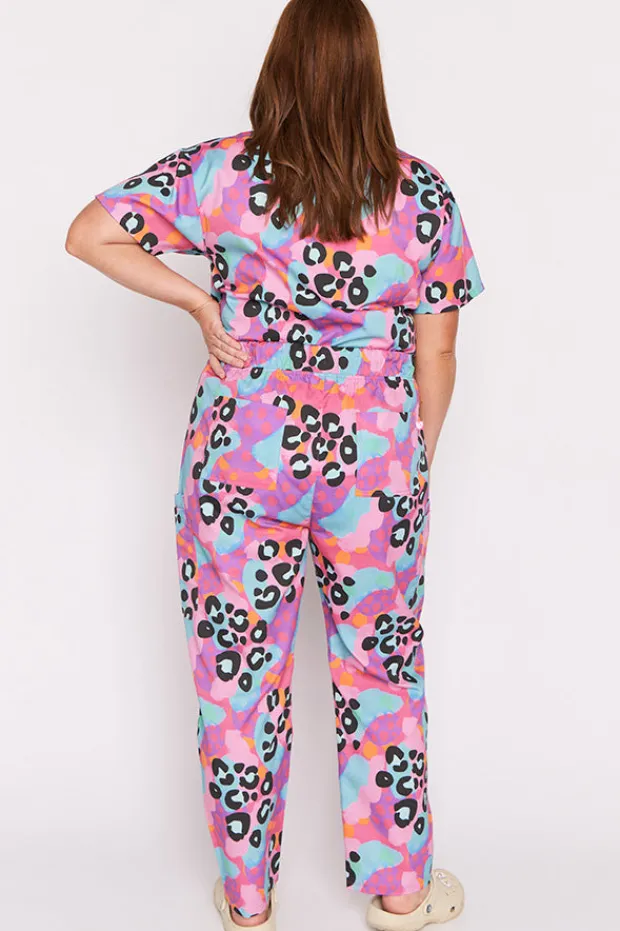 YD International Pants & Jeans*Cristina Inky Leopard Scrub Pant