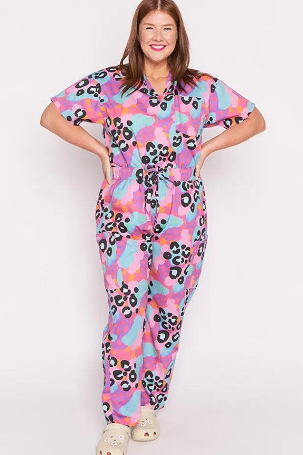 YD International Pants & Jeans*Cristina Inky Leopard Scrub Pant