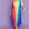 Lorraine Designs Casual Dresses | Fit & Flare Dresses*Dana Rainbow Dress