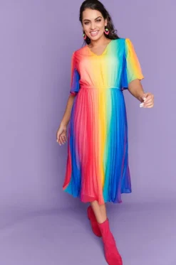 Lorraine Designs Casual Dresses | Fit & Flare Dresses*Dana Rainbow Dress