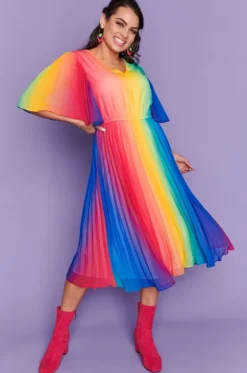 Lorraine Designs Casual Dresses | Fit & Flare Dresses*Dana Rainbow Dress