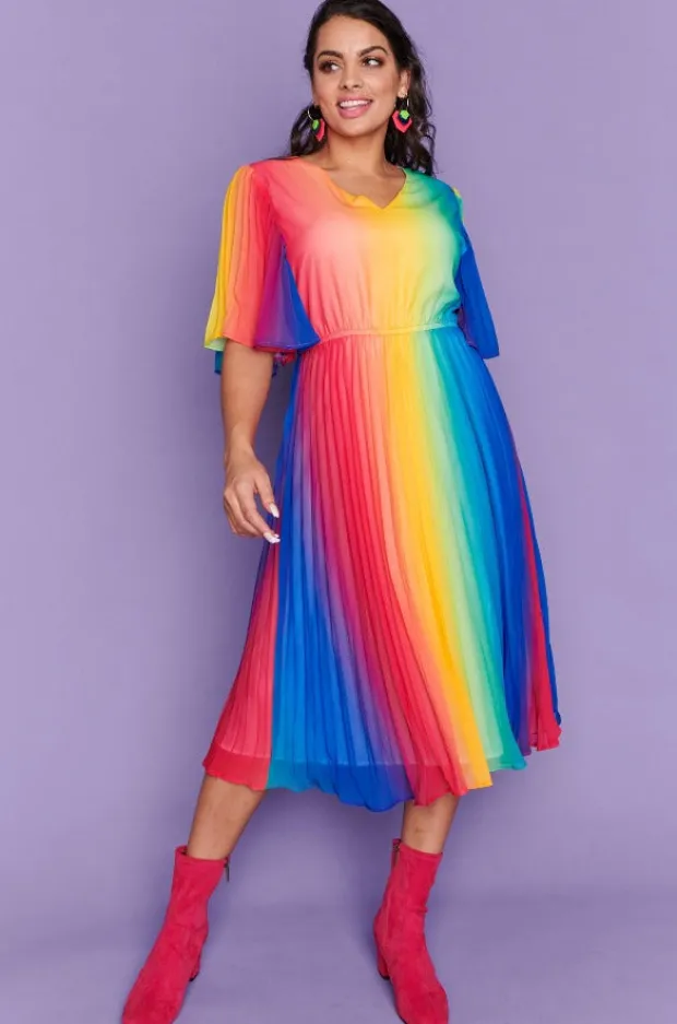 Lorraine Designs Casual Dresses | Fit & Flare Dresses*Dana Rainbow Dress