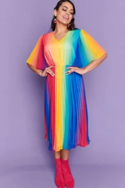 Lorraine Designs Casual Dresses | Fit & Flare Dresses*Dana Rainbow Dress