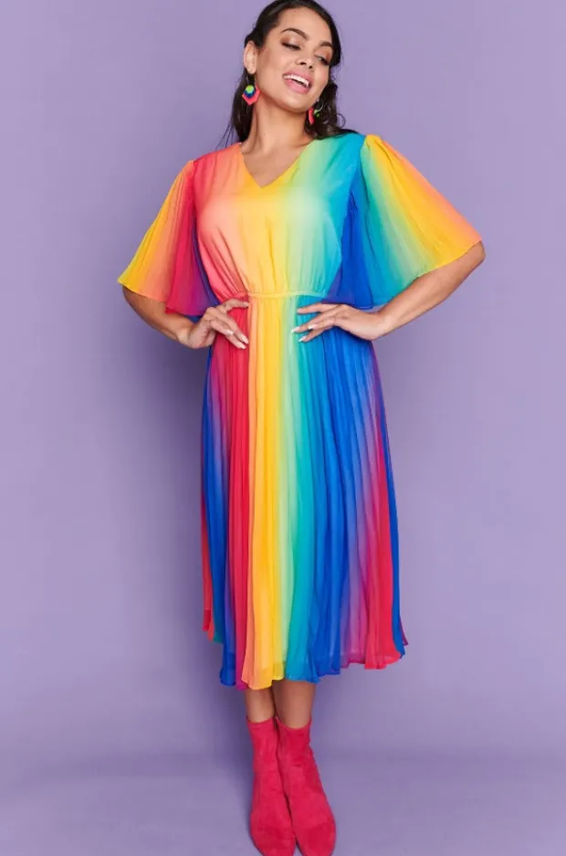 Lorraine Designs Casual Dresses | Fit & Flare Dresses*Dana Rainbow Dress
