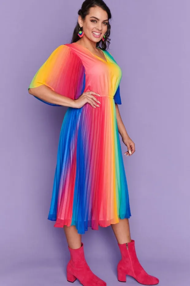 Lorraine Designs Casual Dresses | Fit & Flare Dresses*Dana Rainbow Dress