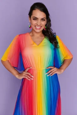 Lorraine Designs Casual Dresses | Fit & Flare Dresses*Dana Rainbow Dress