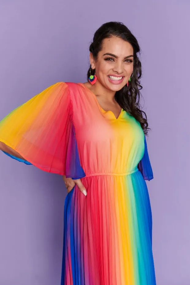 Lorraine Designs Casual Dresses | Fit & Flare Dresses*Dana Rainbow Dress