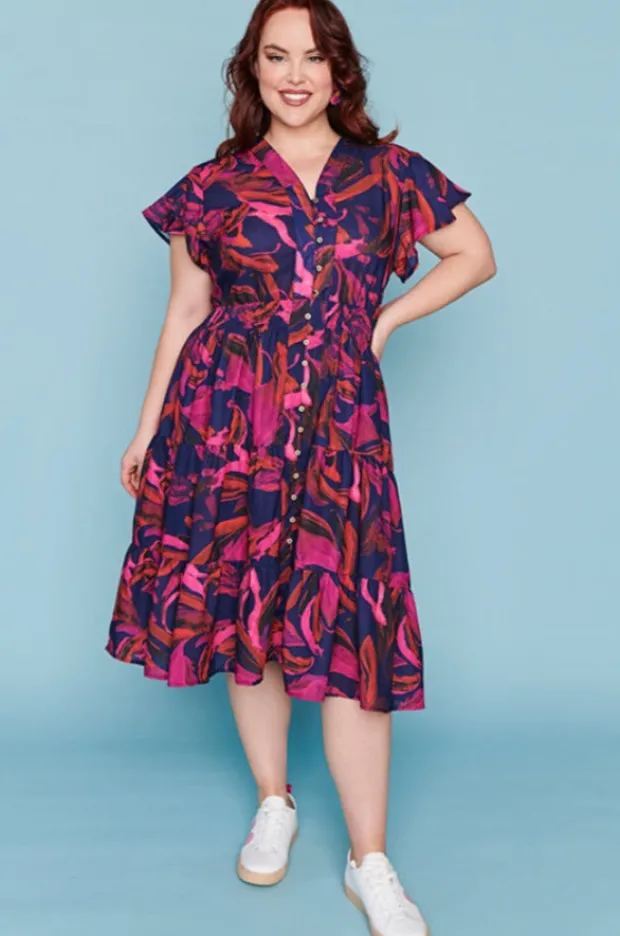 Lorraine Designs Casual Dresses | Fit & Flare Dresses*Dancer Midnight Sunrise Dress