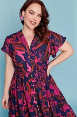 Lorraine Designs Casual Dresses | Fit & Flare Dresses*Dancer Midnight Sunrise Dress