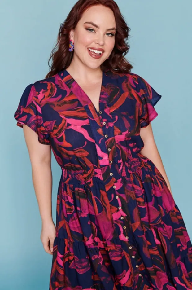 Lorraine Designs Casual Dresses | Fit & Flare Dresses*Dancer Midnight Sunrise Dress