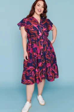 Lorraine Designs Casual Dresses | Fit & Flare Dresses*Dancer Midnight Sunrise Dress