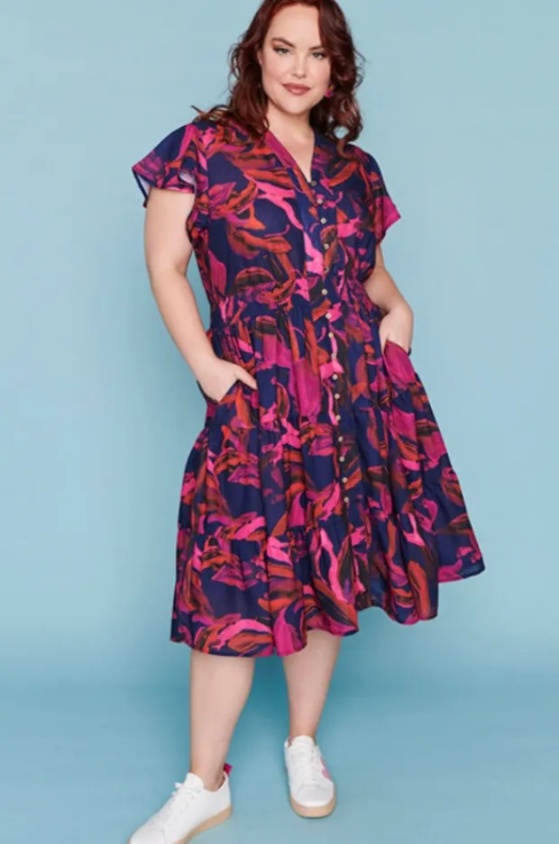 Lorraine Designs Casual Dresses | Fit & Flare Dresses*Dancer Midnight Sunrise Dress