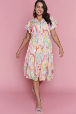 Lorraine Designs Casual Dresses | Fit & Flare Dresses*Dancer Rainbow Vibing Dress