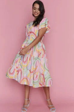 Lorraine Designs Casual Dresses | Fit & Flare Dresses*Dancer Rainbow Vibing Dress