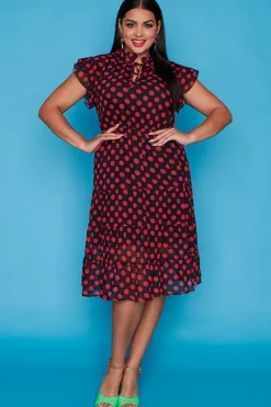 Lorraine Designs Casual Dresses | Fit & Flare Dresses*Dare Punk Dots Dress