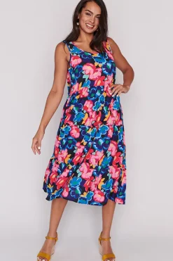 Lorraine Designs Fit & Flare Dresses | Midi Dresses*Debbie Perfect Poppies Dress