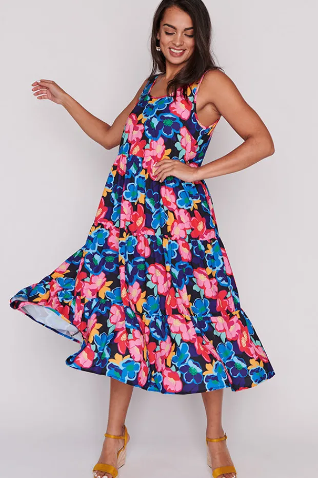 Lorraine Designs Fit & Flare Dresses | Midi Dresses*Debbie Perfect Poppies Dress