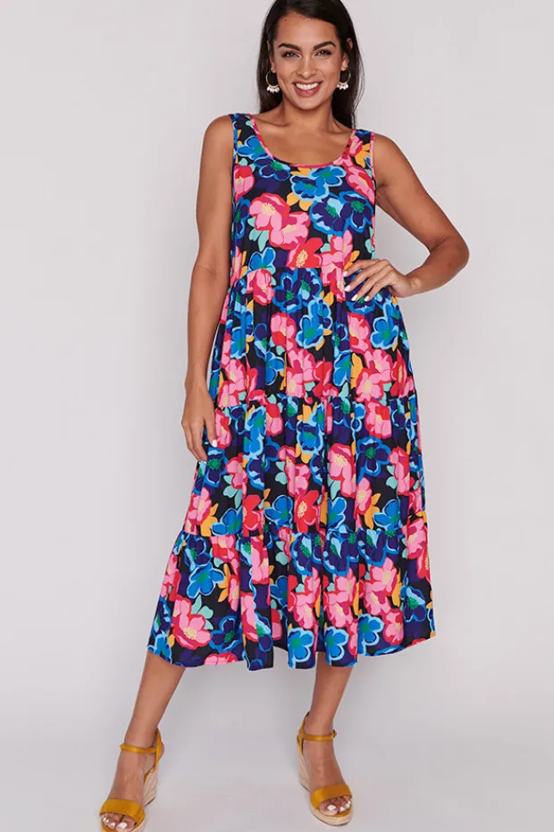 Lorraine Designs Fit & Flare Dresses | Midi Dresses*Debbie Perfect Poppies Dress