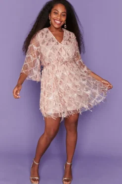 Lorraine Designs Sequin Dresses | Cocktail Dresses*Delilah Rose Gold Sequins Party Dress