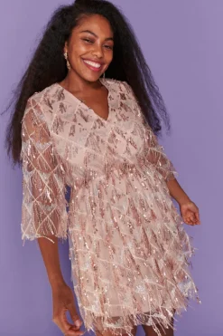 Lorraine Designs Sequin Dresses | Cocktail Dresses*Delilah Rose Gold Sequins Party Dress