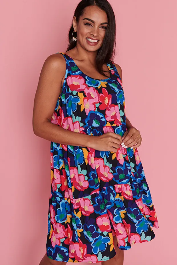 Lorraine Designs Fit & Flare Dresses*Diana Perfect Poppies Short Dress