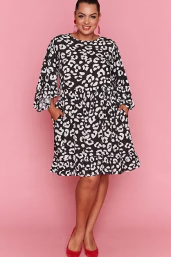 Label of Love Casual Dresses | Shift Dresses*Diona Black Leopard Dress