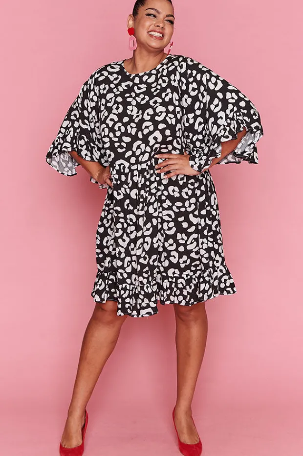 Label of Love Casual Dresses | Shift Dresses*Diona Black Leopard Dress
