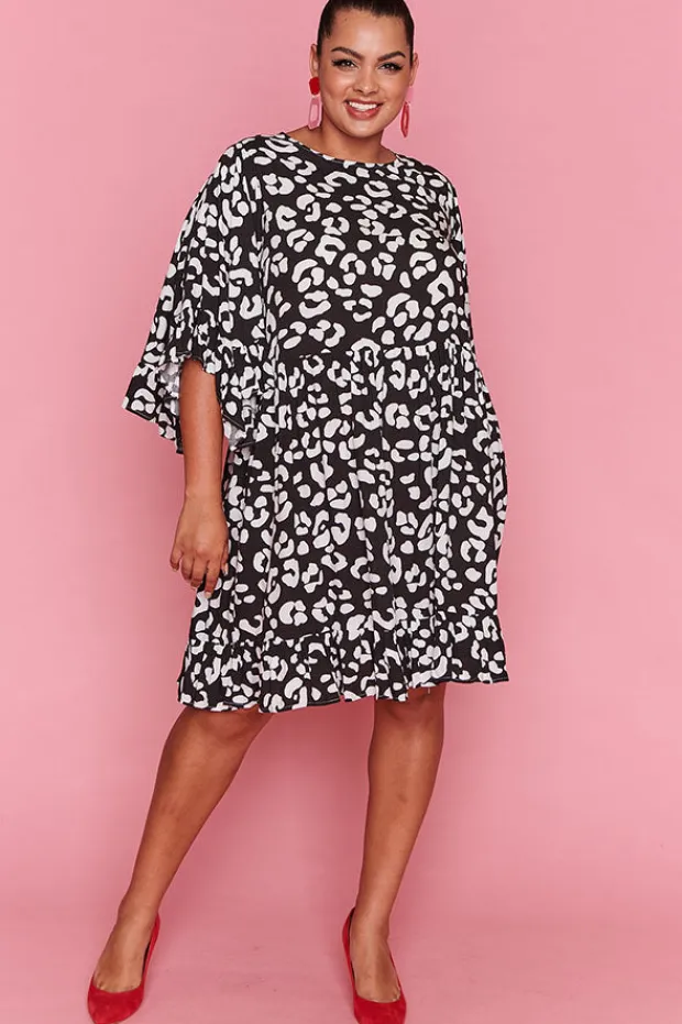 Label of Love Casual Dresses | Shift Dresses*Diona Black Leopard Dress